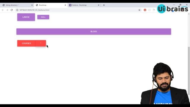 09 Buttons Concept in Bootstrap | Bootstrap Tutorial for Beginners | Ui Brains | NAVEEN SAGGAM смотреть онлайн