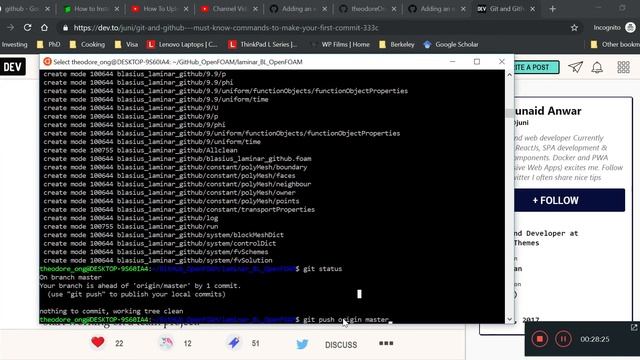 OpenFoam for Beginners Win10 24 - GitHub Basics Part II for OpenFoam смотреть онлайн