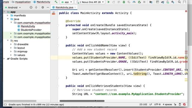 CS 453 Android Custom Content Providers смотреть онлайн