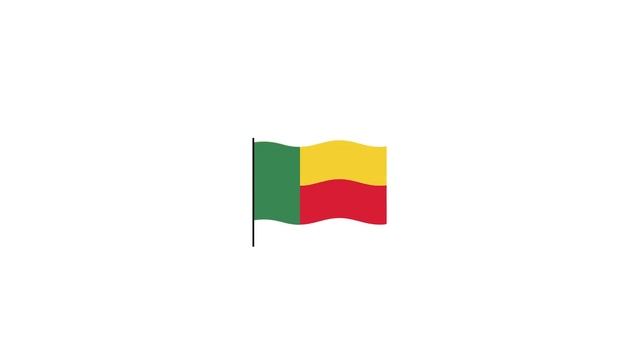 Benin flag Lottie JSON animation смотреть онлайн