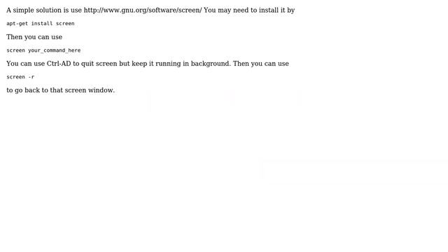 Background job in bash is shutting down when the firing window is closed: how to avoid this? смотреть онлайн