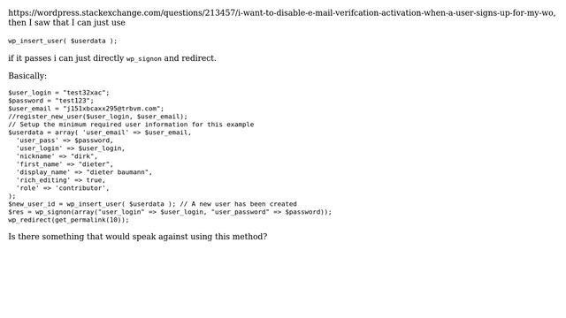 Wordpress: What speaks against using a custom login.php / register.php to wordpress? смотреть онлайн