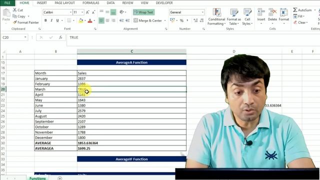 Statistical Function : Average , AverageA , AverageIF , AverageIFS in Excel смотреть онлайн