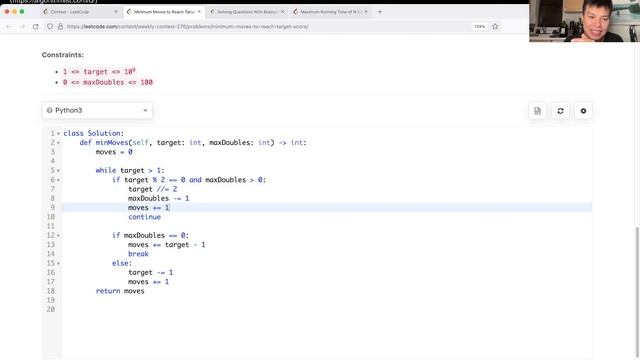 2139. Minimum Moves to Reach Target Score (Leetcode Medium) смотреть онлайн