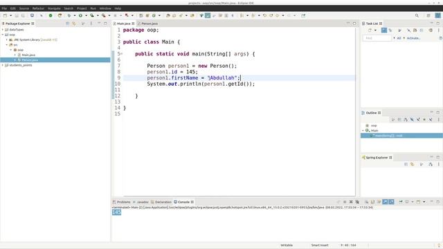 java OOP Class creation, setter and getter methods- جافا смотреть онлайн