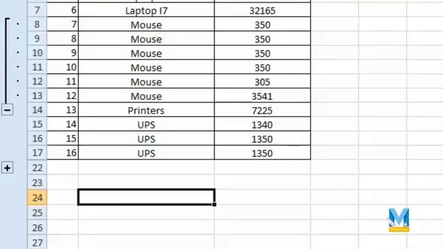 How to Use Excel Group Ungroup Subtotal in Hindi - MIS tutorial смотреть онлайн