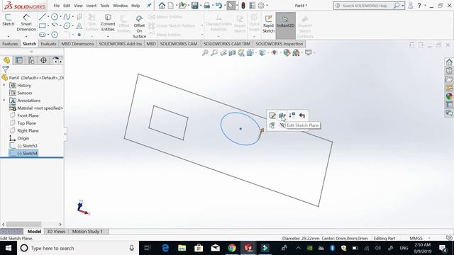 Changing Sketch Plane Solidworks in Urdu / Hindi | Solidworks Tutorial 4 смотреть онлайн