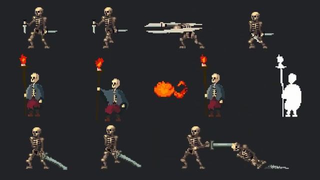 MetroidVania-Dark Fantasy-Skeleton Pack (Pixel Art) смотреть онлайн