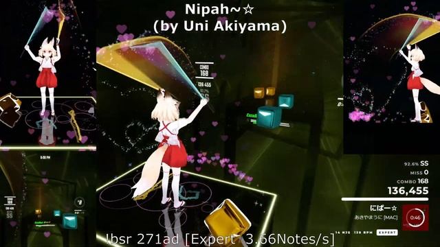[Beat Saber]"Nipah～☆" (by Uni Akiyama) [Expert] / UDATE 1.23.0 (MODDED) смотреть онлайн
