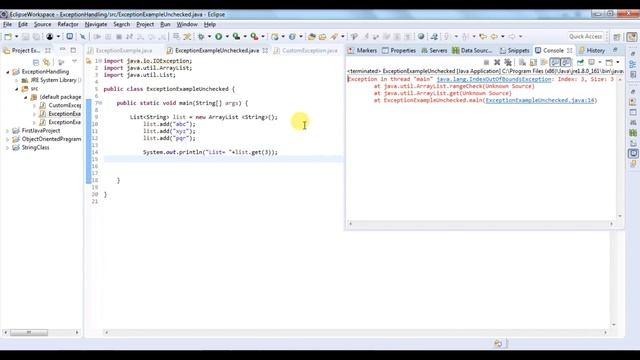 Exception Handling In Java. Checked and Unchecked Exception. Custom Exception Class in java смотреть онлайн