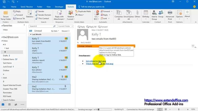 How to count the total number of attachments in selected emails in Outlook смотреть онлайн