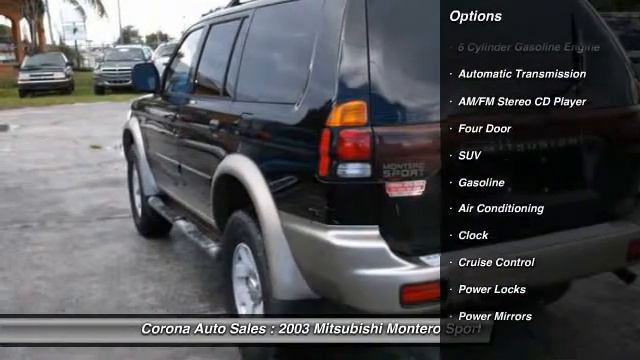 2003 Mitsubishi Montero Sport XLS Auburndale FL 33823 смотреть онлайн