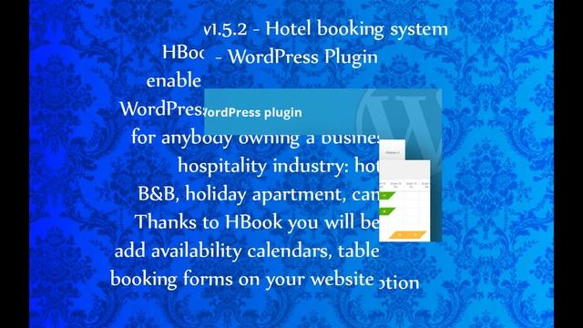 HBook v1.5.2 - Hotel booking system - WordPress Plugin смотреть онлайн