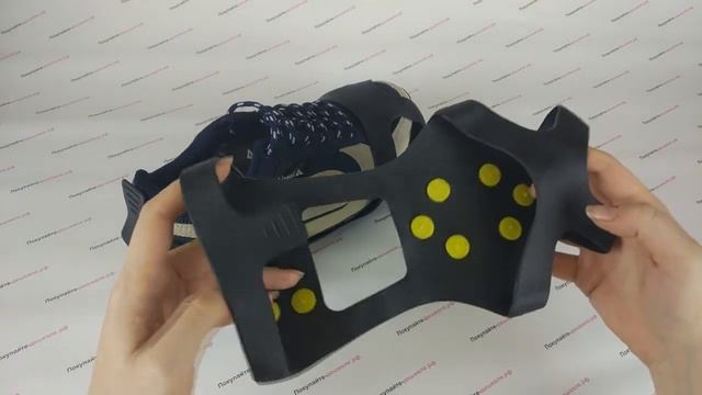 Видеообзор: Облегченные ледоходы с 10 шипами-гвоздиками для зимнего бега, рыбалки и туризма смотреть онлайн