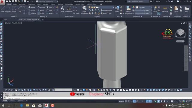 Handrail On 3D Stairs | Stairs Handrail | Engineering | Auto CAD 2020 | 3D | 2D | Technology смотреть онлайн
