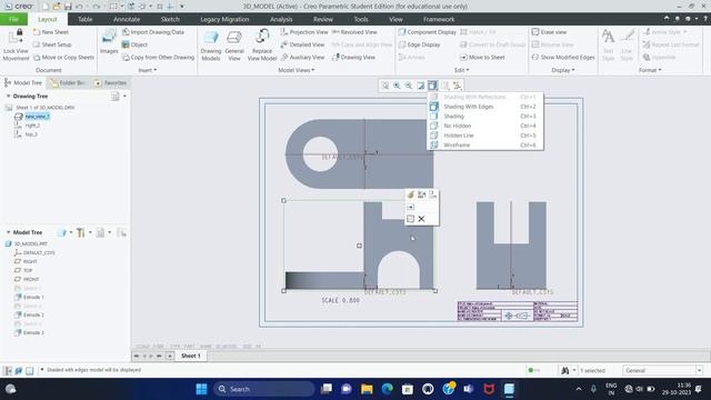 Learn to do 3D Modelling and 2D Drafting Simultaneously in Creo | Full Tutorial смотреть онлайн