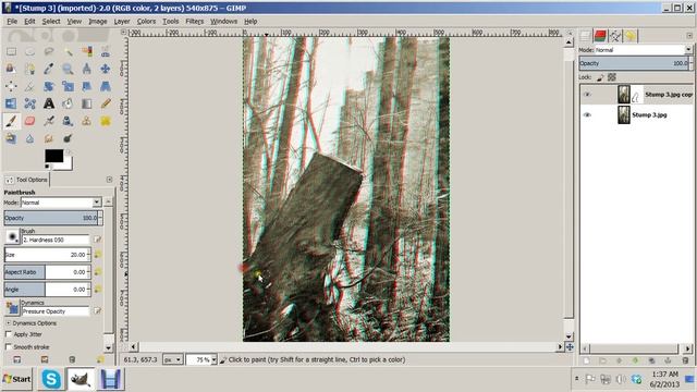 Creating a 3D anaglyph Image with GIMP смотреть онлайн