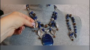 УКРАШЕНИЯ  для ЕВГЕНИИ . До и после ( 1 часть ) .  Лазурит и жемчуг !