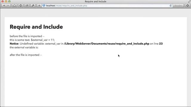 PHP26.0 Code Reuse with Require and Include смотреть онлайн