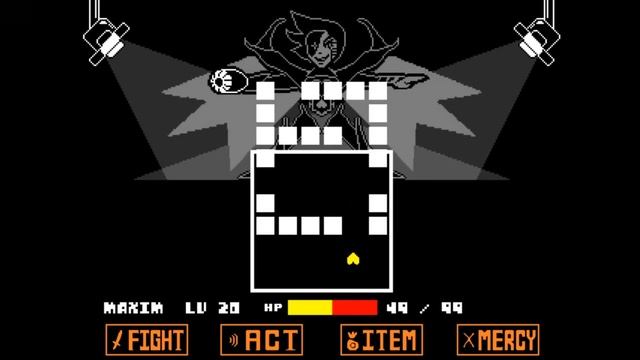 Битва с Меттатоном Нео с 20 уровнем : Фан-игра Андертейл