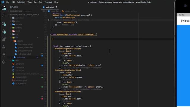 Make Pages SWIPEABLE w/ Navigation Bar in Flutter (Quick Guide) смотреть онлайн