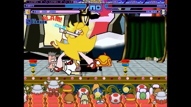 MUGEN - Panty And Finn And Jake Vs Shock The Worm And Dilbert смотреть онлайн