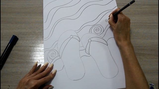 Рисуем Пляж.Раскраска для детей . We draw the Beach смотреть онлайн