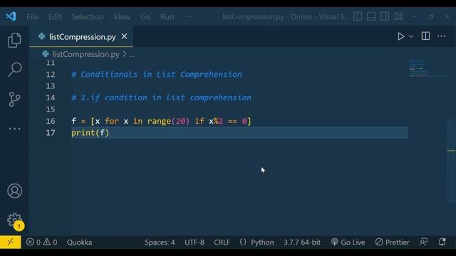 Python List Comprehension смотреть онлайн