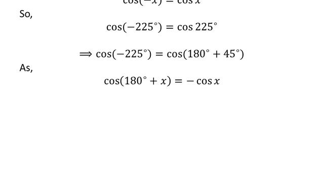 cos -225 | cos(-225) | cos-225 | First Method смотреть онлайн