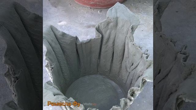 Вазоны для цветов из цемента и ткани своими руками смотреть онлайн