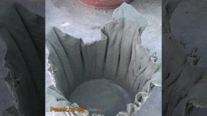 Вазоны для цветов из цемента и ткани своими руками