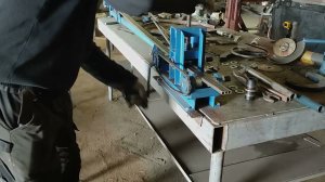 Цепной профилегиб гнет сразу 3 профильных трубы