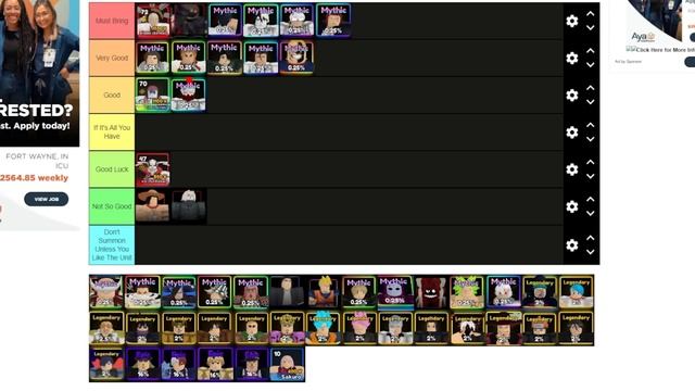 NEW Update 3 Anime Adventures Tier List * Who You Should Summon For? смотреть онлайн