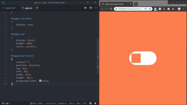 Apple iOS Style Toggle Button Using HTML And CSS Without JavaScript смотреть онлайн