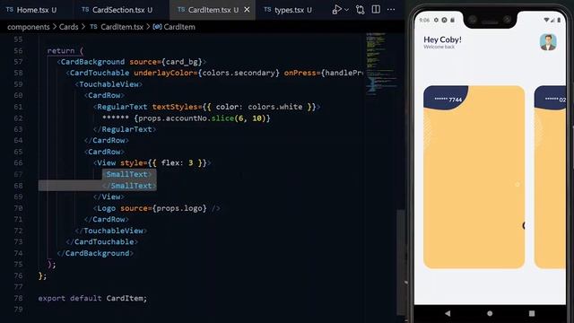 Create A React Native TypeScript Project | A Beautiful Wallet App Design смотреть онлайн