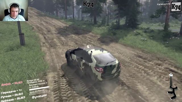 SpinTires обзор мода ( Lada Granta Liftback Coupe )