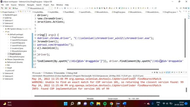 Selenium Drag and Drop Java Code Example | Mouse Actions in Selenium Webdriver смотреть онлайн