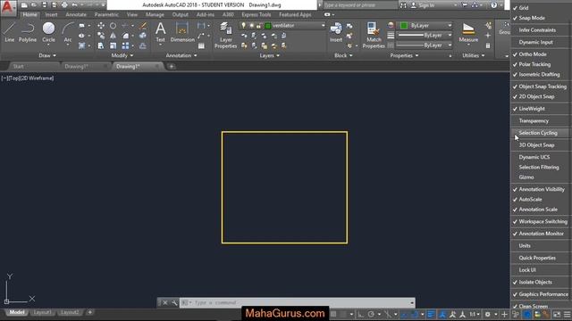 How to use Selection Cycle Command in Autocad- Selection Cycling Autocad Tutorial смотреть онлайн