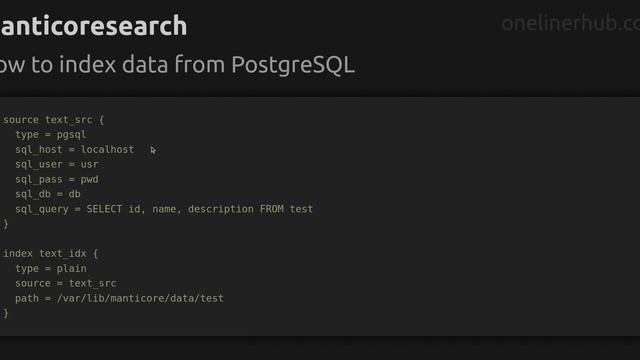 How to index data from PostgreSQL смотреть онлайн