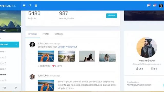 Professional Admin theme using Bootstrap4 and Angular5 смотреть онлайн