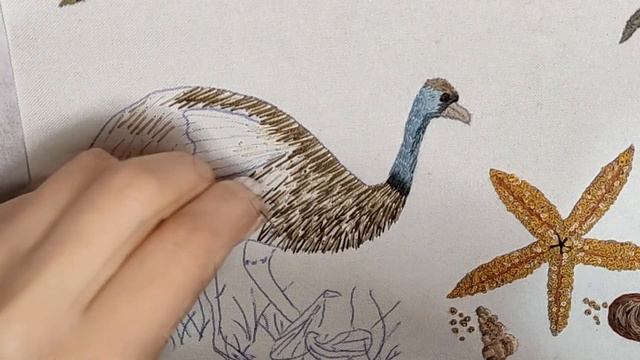 Вышиваем птицу Emo Style/Embroider A Bird Emo Style