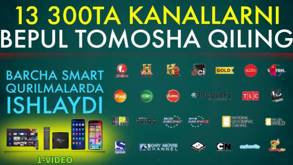 13 300ta pullik kanallarni tekin ko'rish usullari 2024