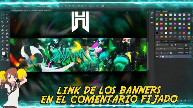 4 PSD Photoshop Banner Para Youtube & Twitter Template, Free fire , Valorant, Anime By Huker смотреть онлайн
