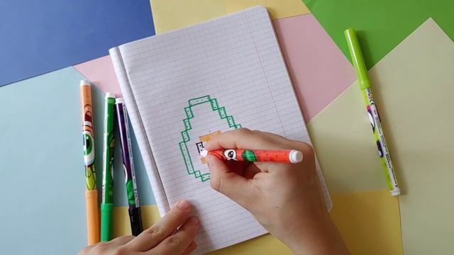 Милое авокадо маркерами по клеточкам смотреть онлайн