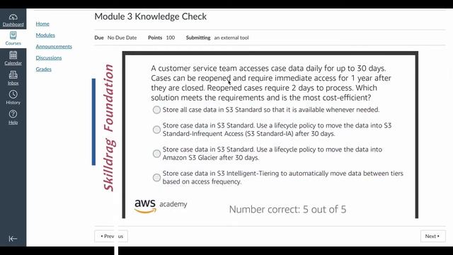 AWS Academy Cloud Architecting- Module 3 Knowledge Check смотреть онлайн
