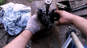 замена переднего ступиченого подшипника MAZDA demio DW3W  с подбором шайбы