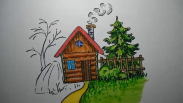 Рисуем домик смотреть онлайн