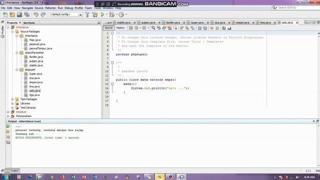 Program java Inheritance, Polymorphism dan Single Linked List (Ice Setiyawati_E1E117010)) смотреть онлайн