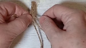 Плетение кос джутовой нитью из 4 прядей. Рукоделие.