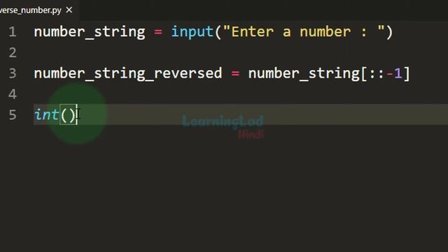 Python Program to Reverse a Number using String Method | Tutorial in Hindi смотреть онлайн